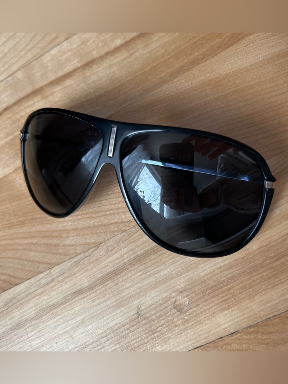Versace Black Aviator Sunglasses